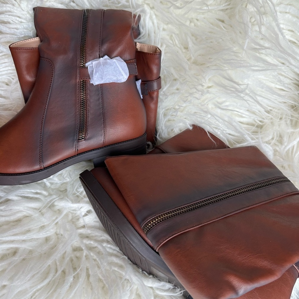 Chase + Chloe Brown Over the Knee Boots Classic Equestrian Style Maggy 3 - Picture 5 of 9